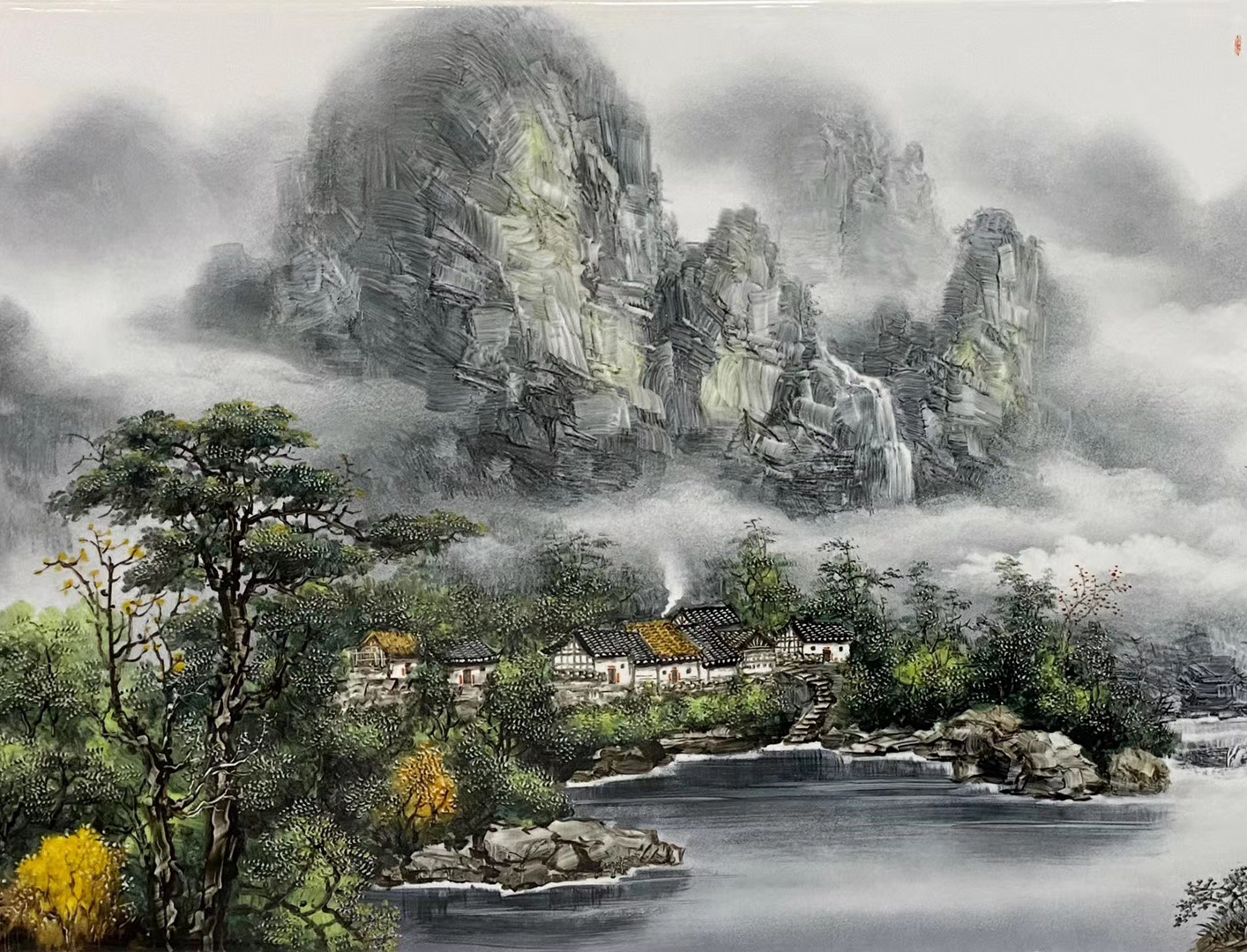 山水瓷板画