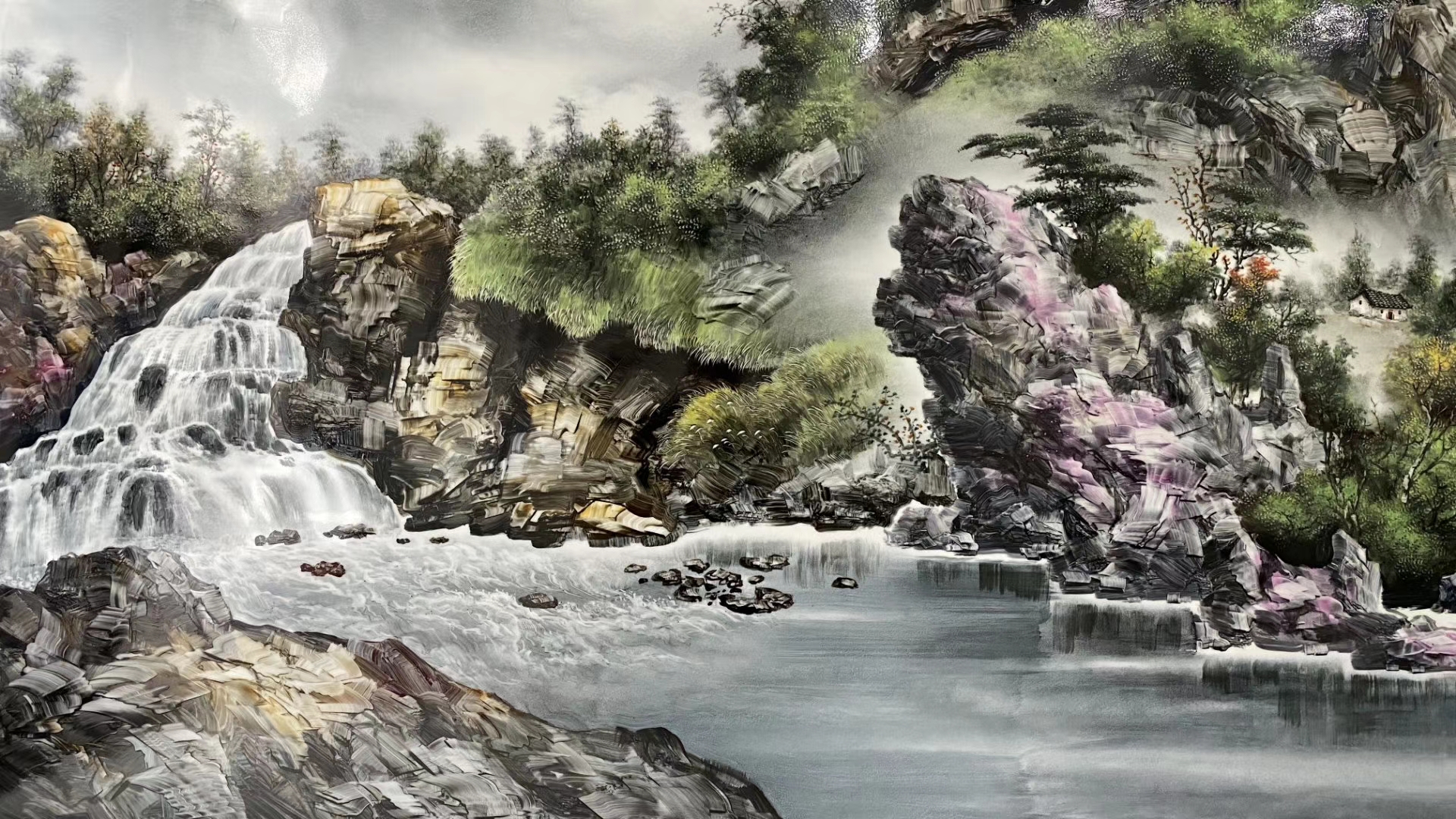 景德镇手绘陶瓷系列：风水山林